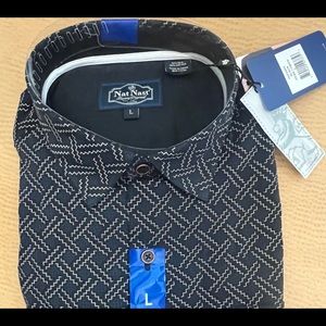 Fabulous Nat Nast luxury shirt, Large, silk and cotton.